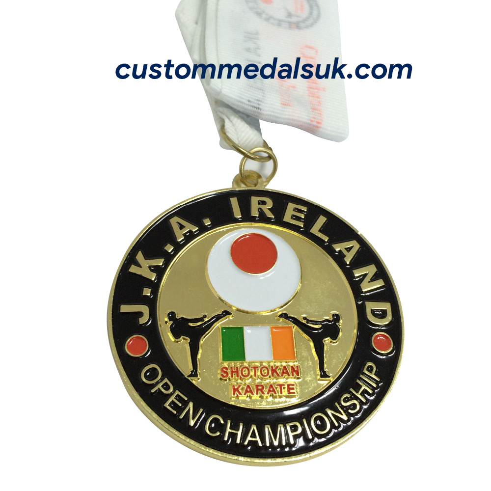 Custom J.K.A. Ireland Open Karate Championship Medals